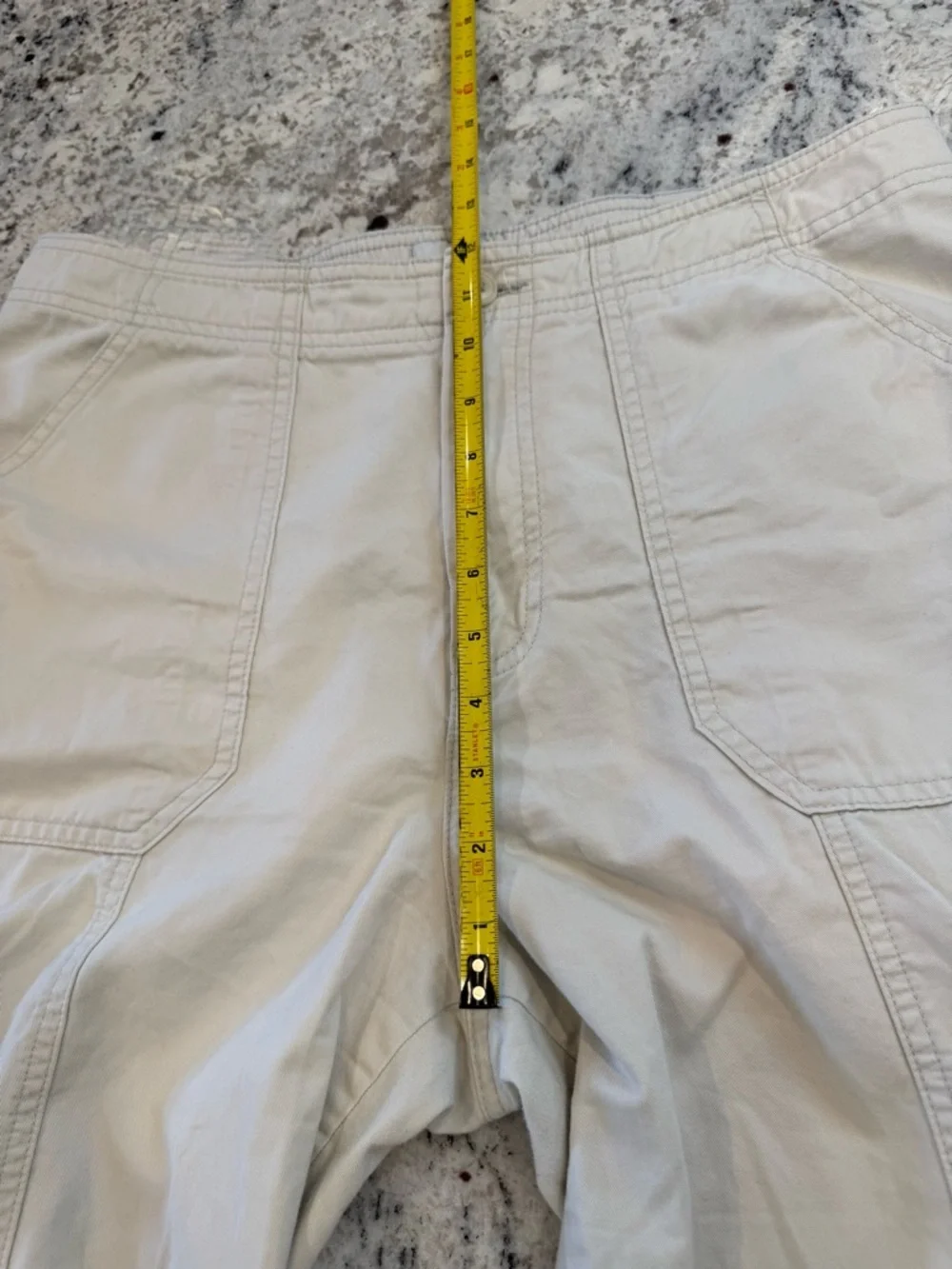 Abercrombie & Fitch Cream Cargo Pants Wide Leg Utility Size 12 - Picture 8 of 9